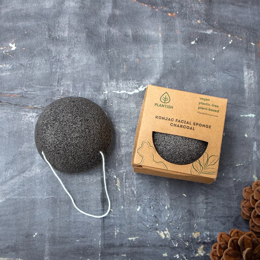 Konjac Facial Sponge - Charcoal - Grab & Glow