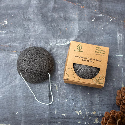 Konjac Facial Sponge - Charcoal - Grab & Glow