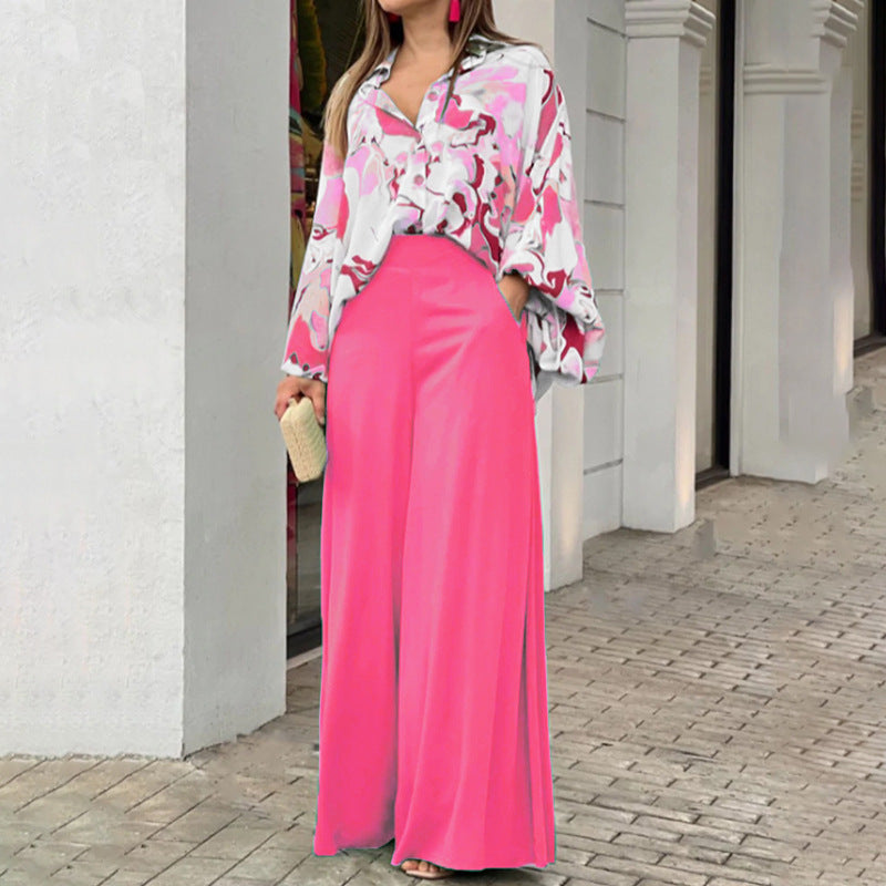 Fashionable Printed Wide-leg Pants - Grab & Glow