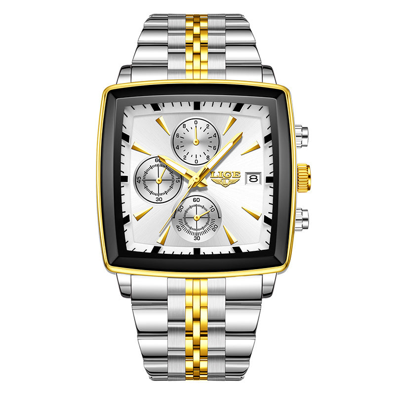 Business Personality Large Dial Square Watch Men - Grab & Glow