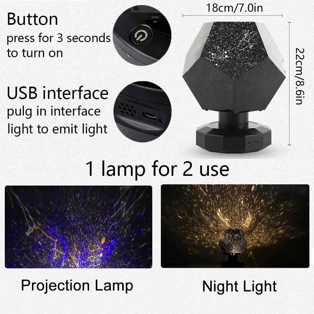 Star Projector Constellation Night Light - Grab & Glow
