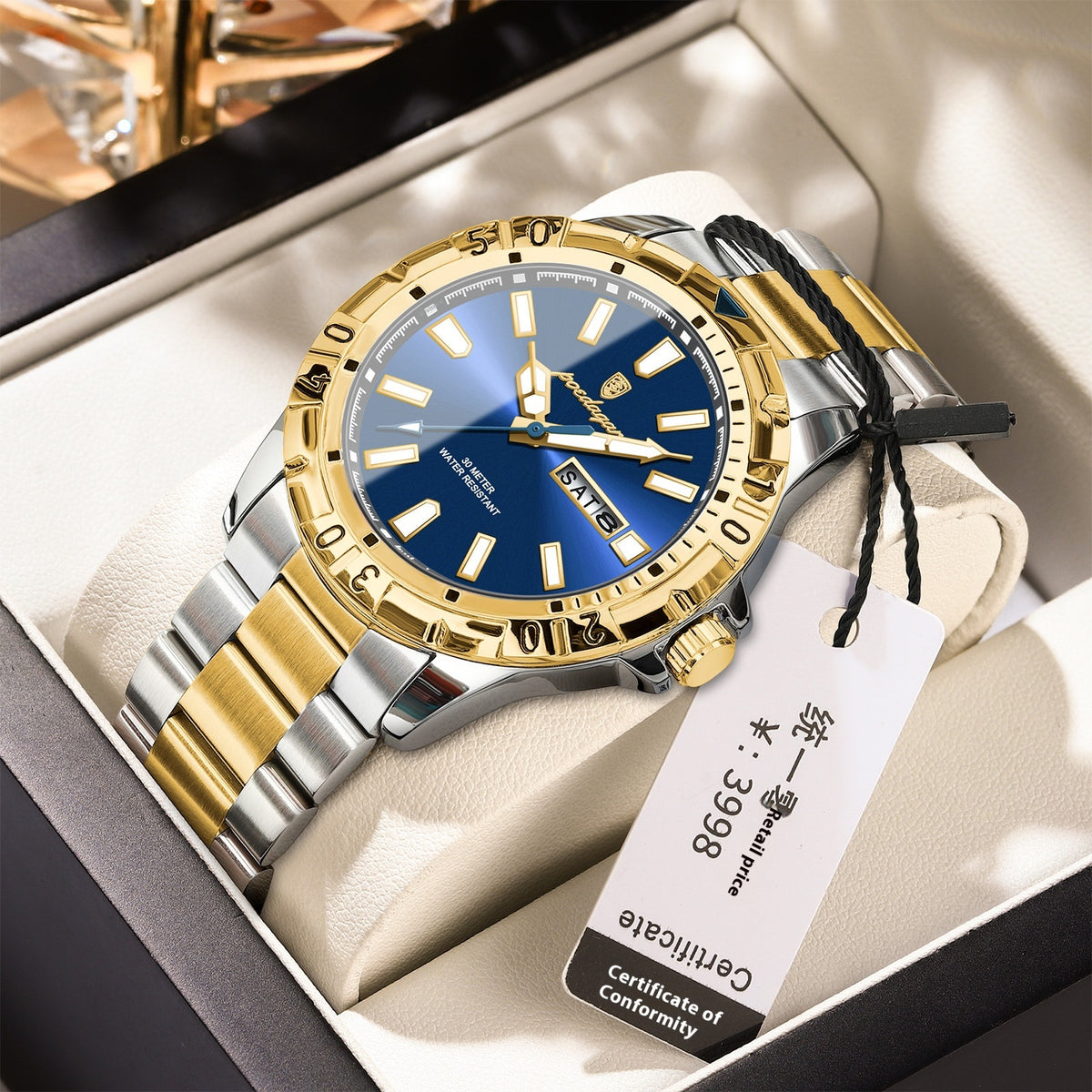 Swiss Brand Waterproof Fashion New Men's Super Strong Luminous Watch - Grab & Glow