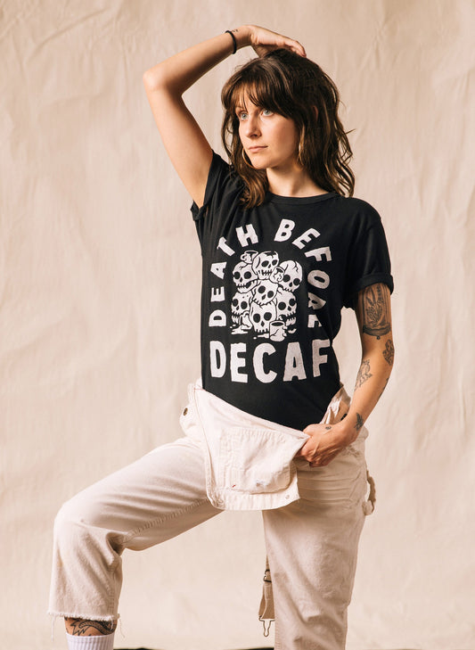 Death Before Decaf Tee - Grab & Glow