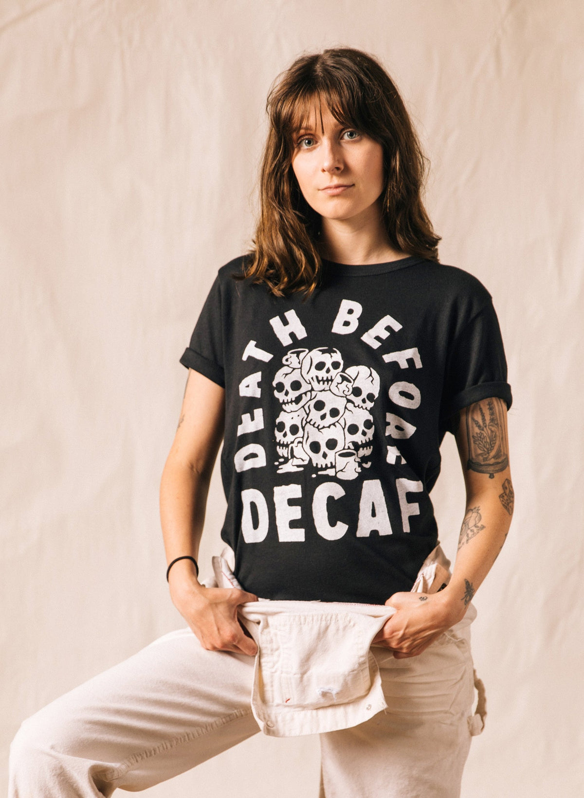 Death Before Decaf Tee - Grab & Glow