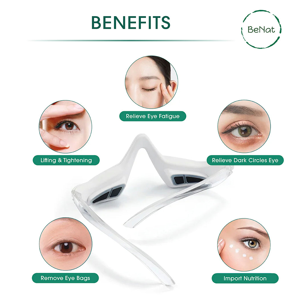 Under-Eye Red Light Therapy Skin Rejuvenation and Relaxation Massager - Grab & Glow