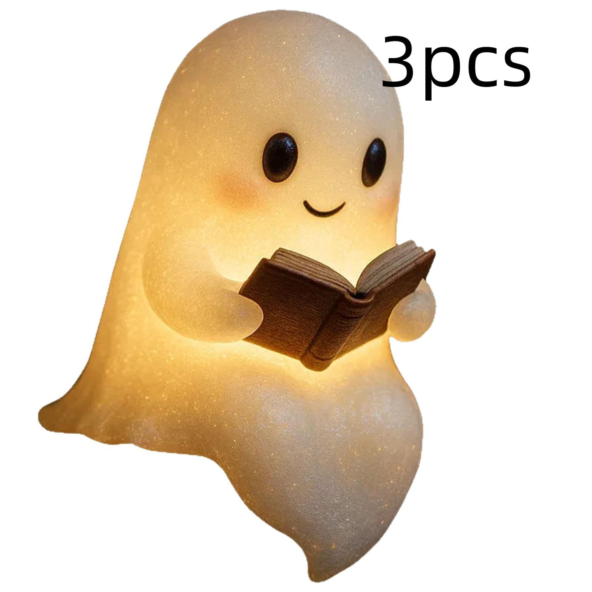 Glowing Ghost Night Light — Spooky LED Halloween Bedside Lamp - Grab & Glow