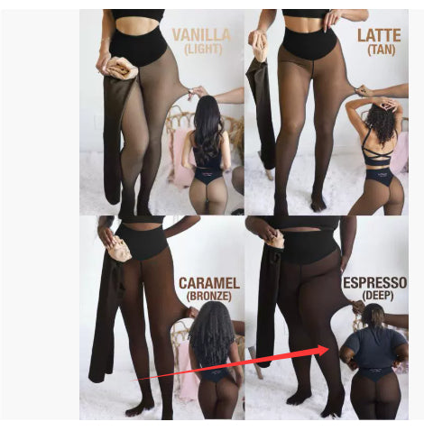 Single Thread Stitching Cross-border Winter Warm Translucent Leggings - Grab & Glow