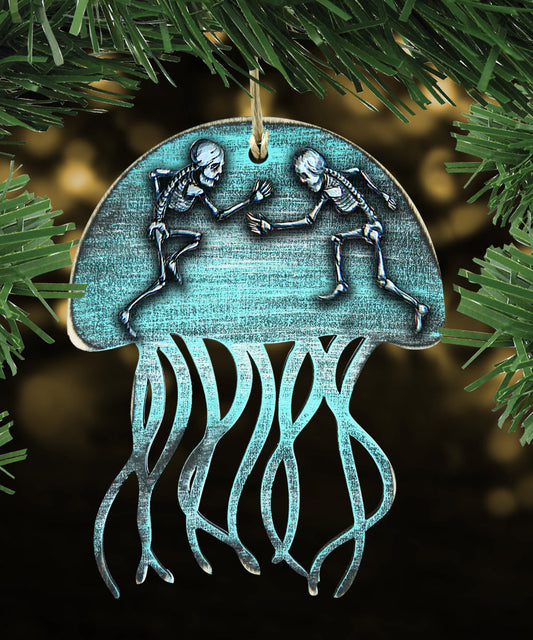 Halloween Skeletons Jellyfish Wooden Ornaments - Thanksgiving Halloween Decor - 8199513-2 - Grab & Glow