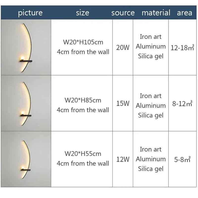 Modern LED Wall Lamp – Minimalist Art Design for Bedroom, Living Room, and Bathroom, Gold/Black - Grab & Glow