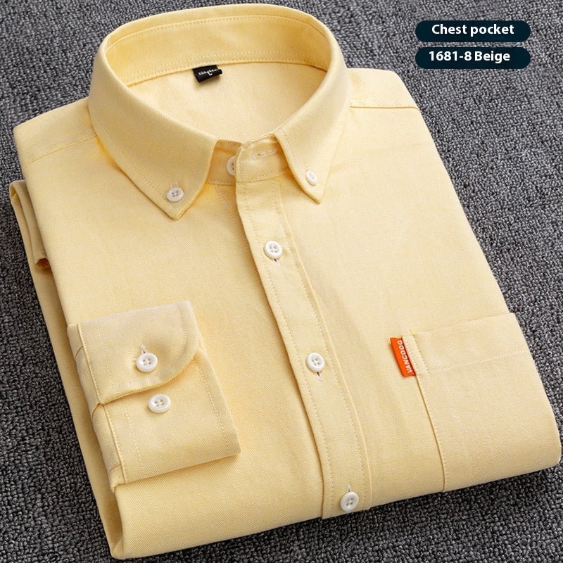 Pure Cotton Washed Oxford Woven Shirts Men - Grab & Glow