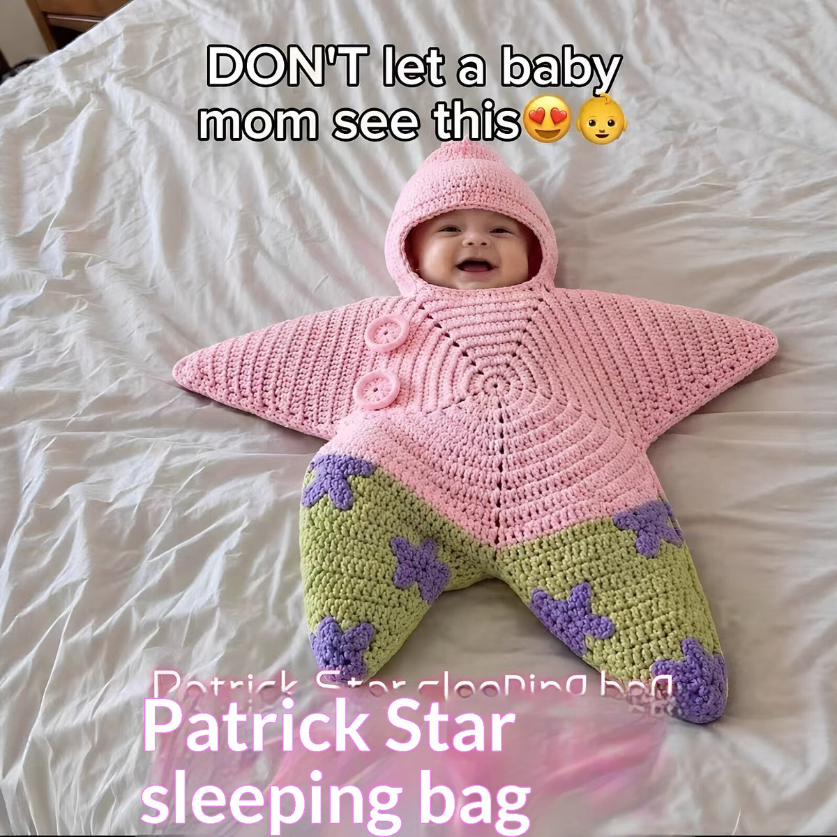 Crocheted Star-shaped Bodysuit Starfish Baby Sleeping Bag Newborn Baby Boy Girl Kids Cartoon Hooded Romper Jumpsuit Bodysuit Clothes Outfits Long Sleeve Playsuit Toddler One Piece Outfit - Grab & Glow