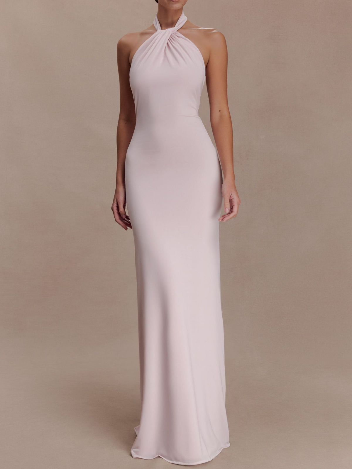 Ins Bodycon Halter Dress Sexy Backless Slim Fit Waist Slimming Maxi Dresses Prom Party Club Clothing For Women - Grab & Glow