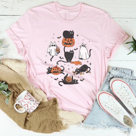 Halloween Cats Tee - Grab & Glow