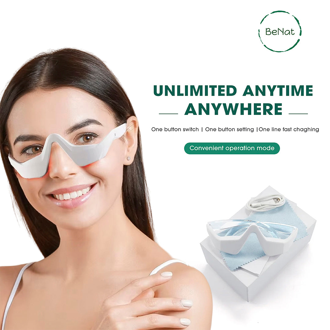 Under-Eye Red Light Therapy Skin Rejuvenation and Relaxation Massager - Grab & Glow