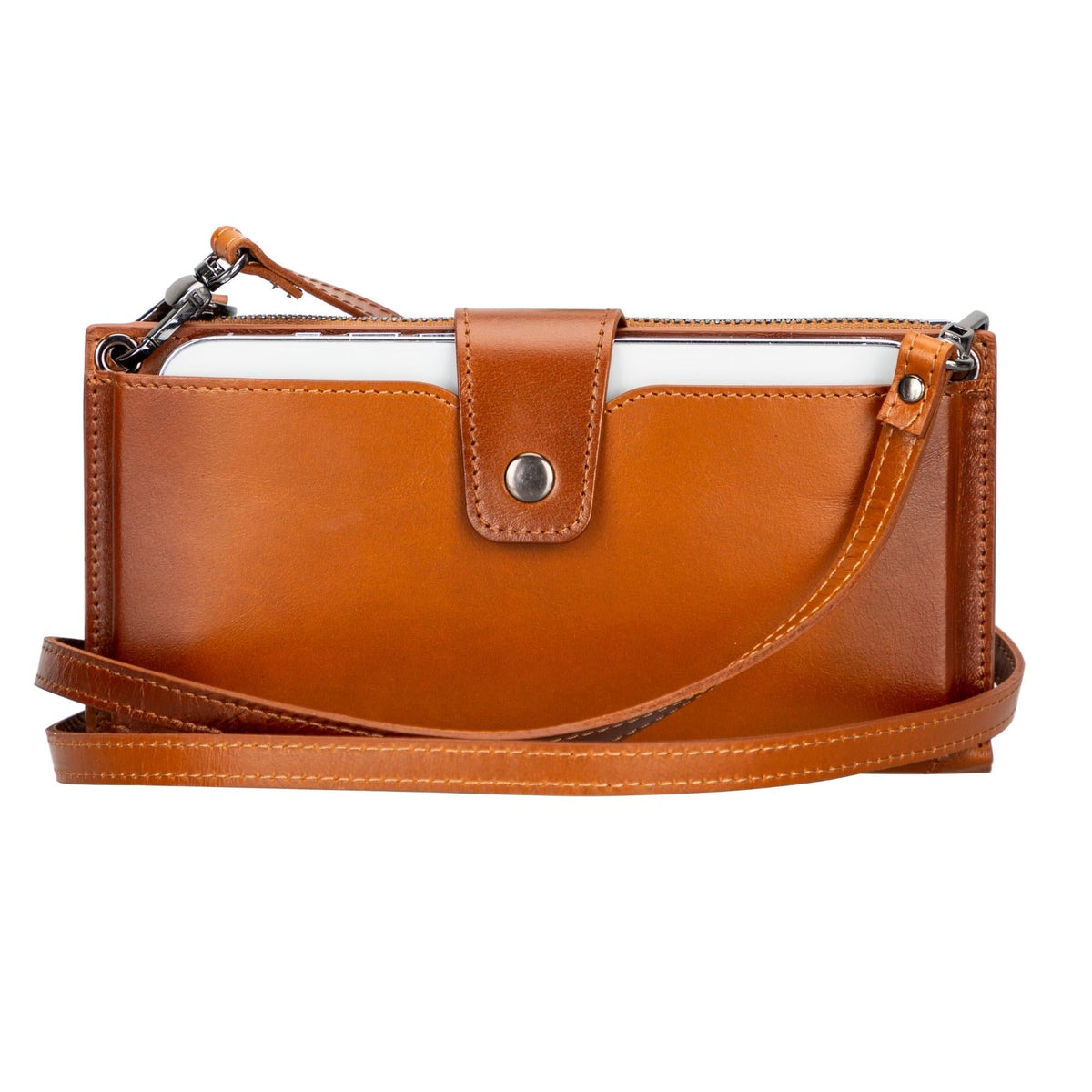 Kaycee Leather Women's Cell Phone Wallet with Strap - Grab & Glow