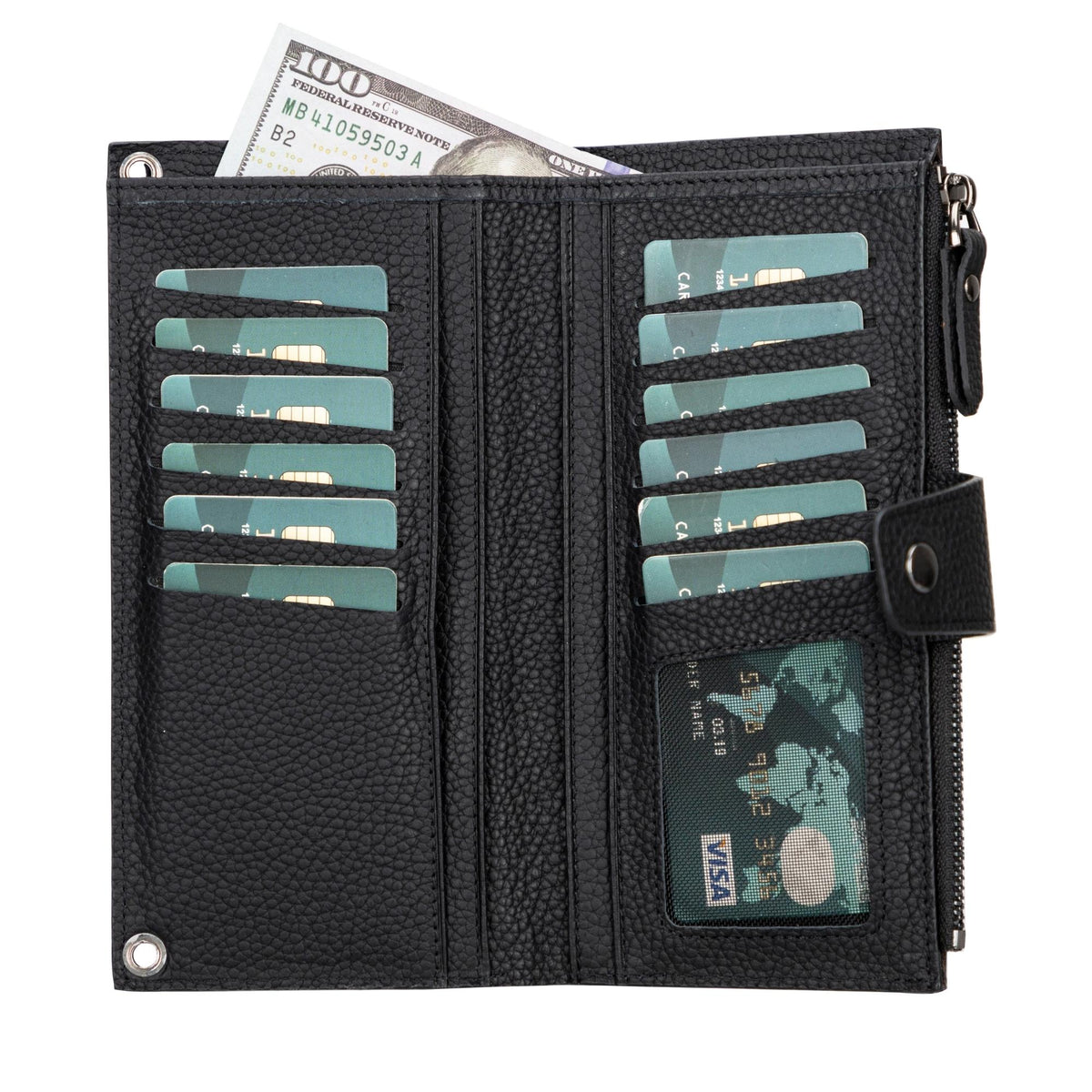 Kaycee Leather Women's Cell Phone Wallet with Strap - Grab & Glow