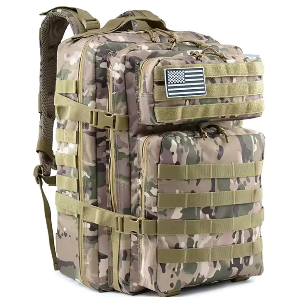 42L Tactical Backpack Bag with USA Patch - Grab & Glow