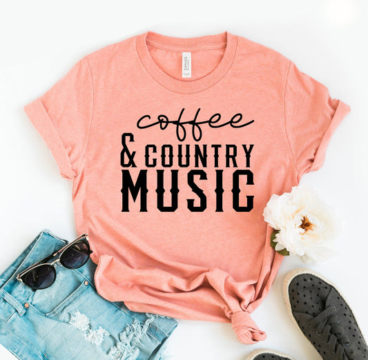Coffee And Country Music T-shirt - Grab & Glow