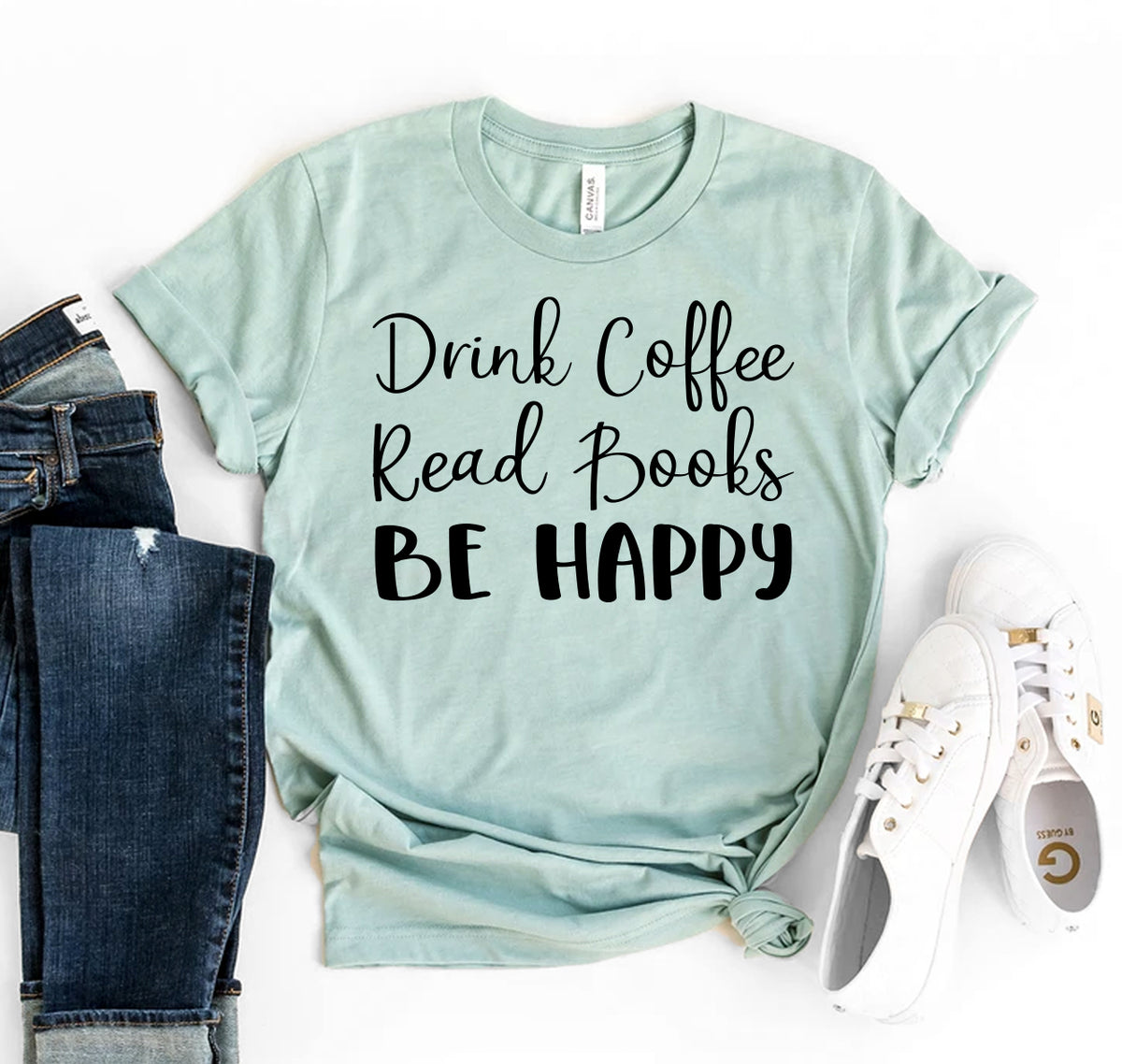 Drink Coffee Read Books T-shirt - Grab & Glow