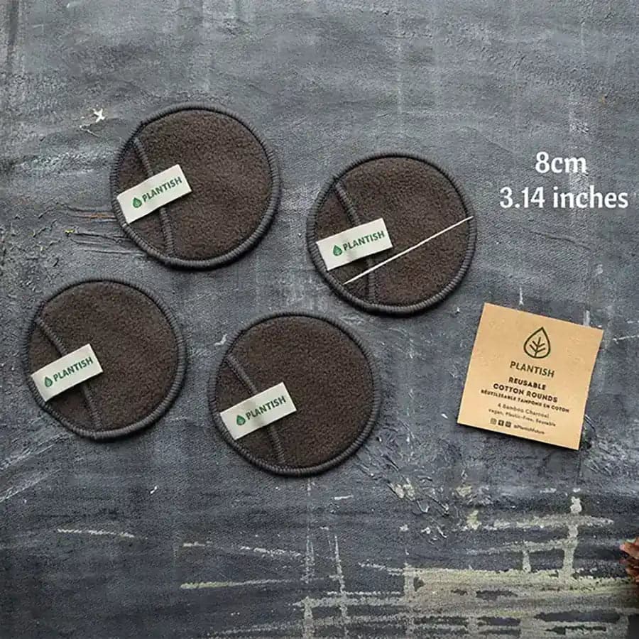 Reusable Cotton Rounds - Bamboo Charcoal - Grab & Glow