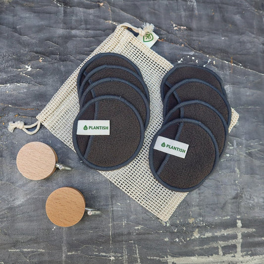 Bamboo Charcoal Facial Rounds Set - Grab & Glow